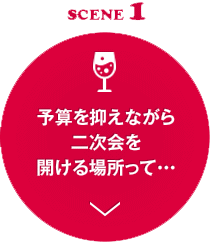 SCENE 1 予算を抑えながら二次会を開ける場所って…