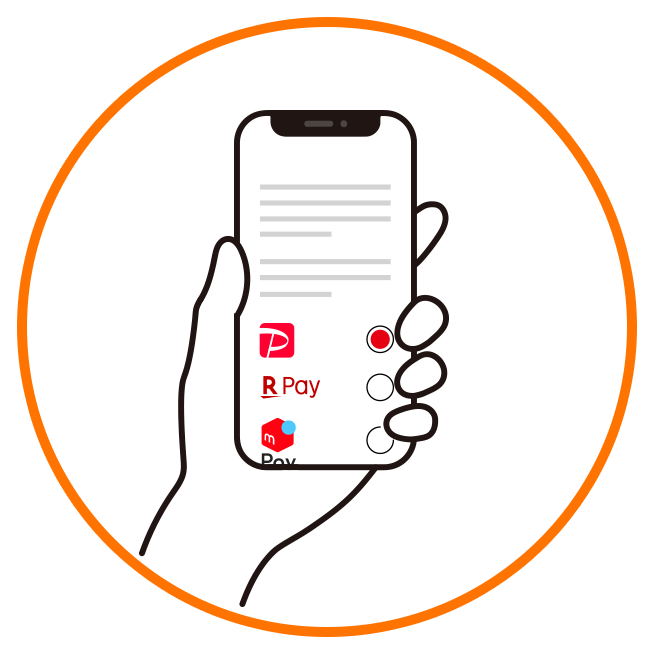 お部屋でお好みの方法で決済