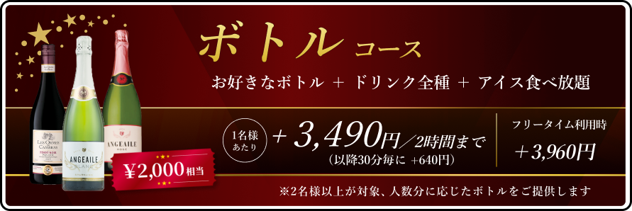 ドリンクパック料金